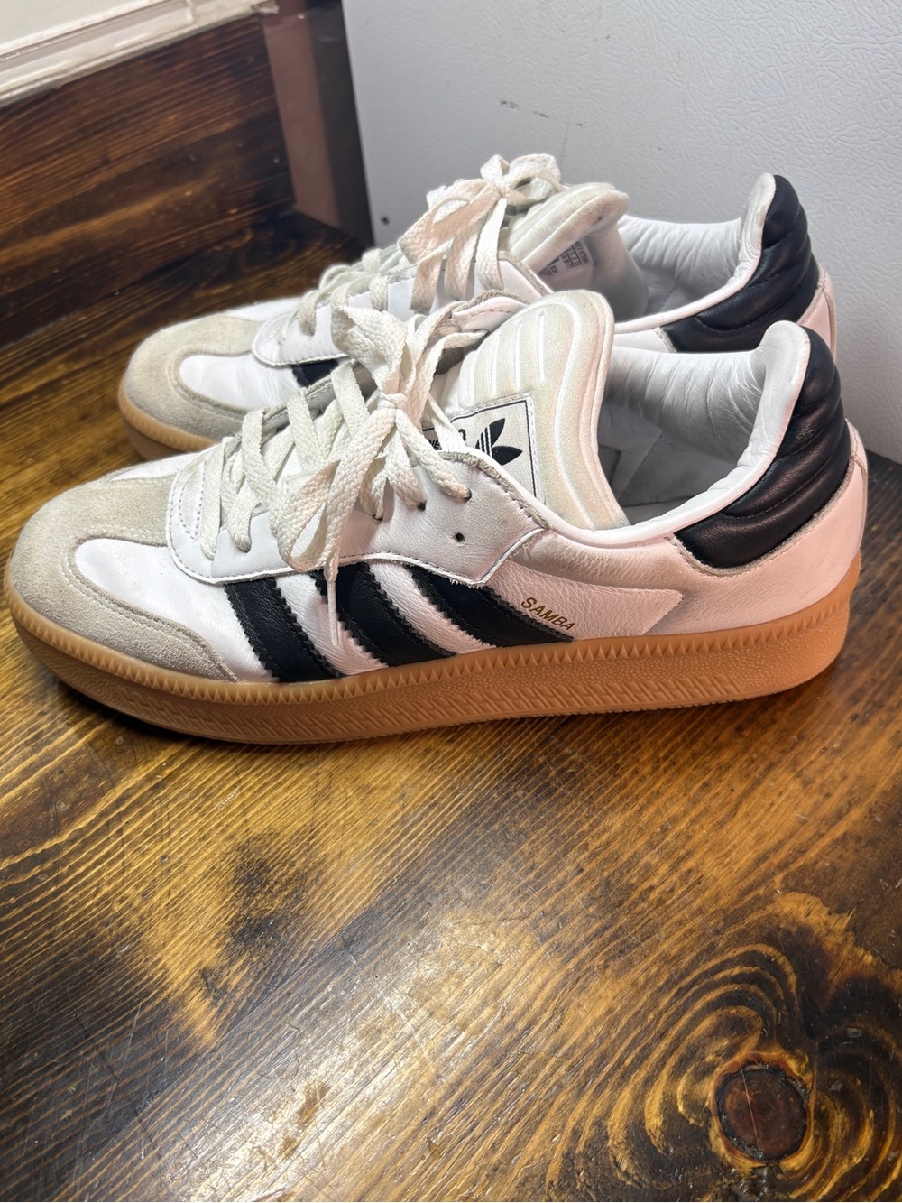 Adidas white samba sneakers men size 10